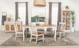 Kirby 5-piece Dining Set Natural and Rustic Off White - 192691-S5 - Luna Furniture