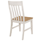 Kirby Natural/Rustic Off White Slat Back Side Chair, Set of 2 from Coaster - Luna Furniture