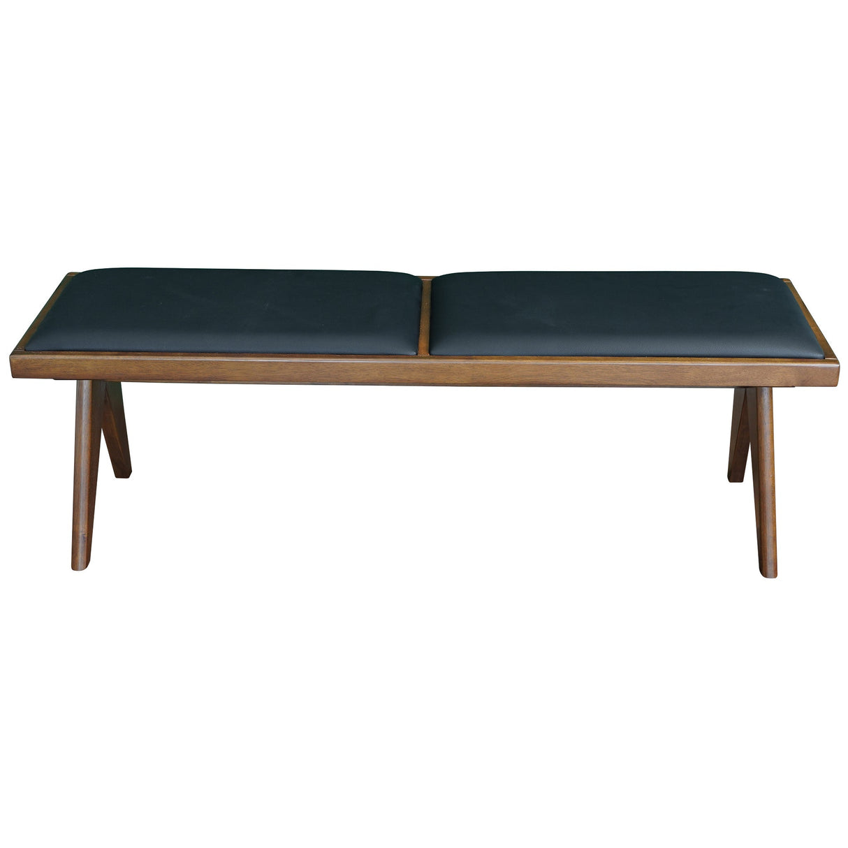 Kody Black Vegan Leather Bench - AFC01975 - Luna Furniture