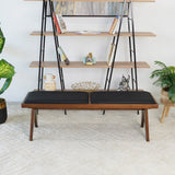 Kody Black Vegan Leather Bench - AFC01975 - Luna Furniture