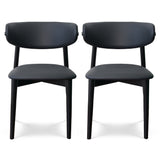 Korbin Dining Chair (Black PU) - AFC01980 - Luna Furniture