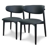 Korbin Dining Chair (Black PU) - AFC01980 - Luna Furniture