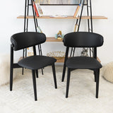 Korbin Dining Chair (Black PU) - AFC01980 - Luna Furniture