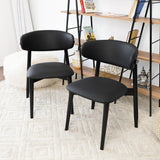 Korbin Dining Chair (Black PU) - AFC01980 - Luna Furniture