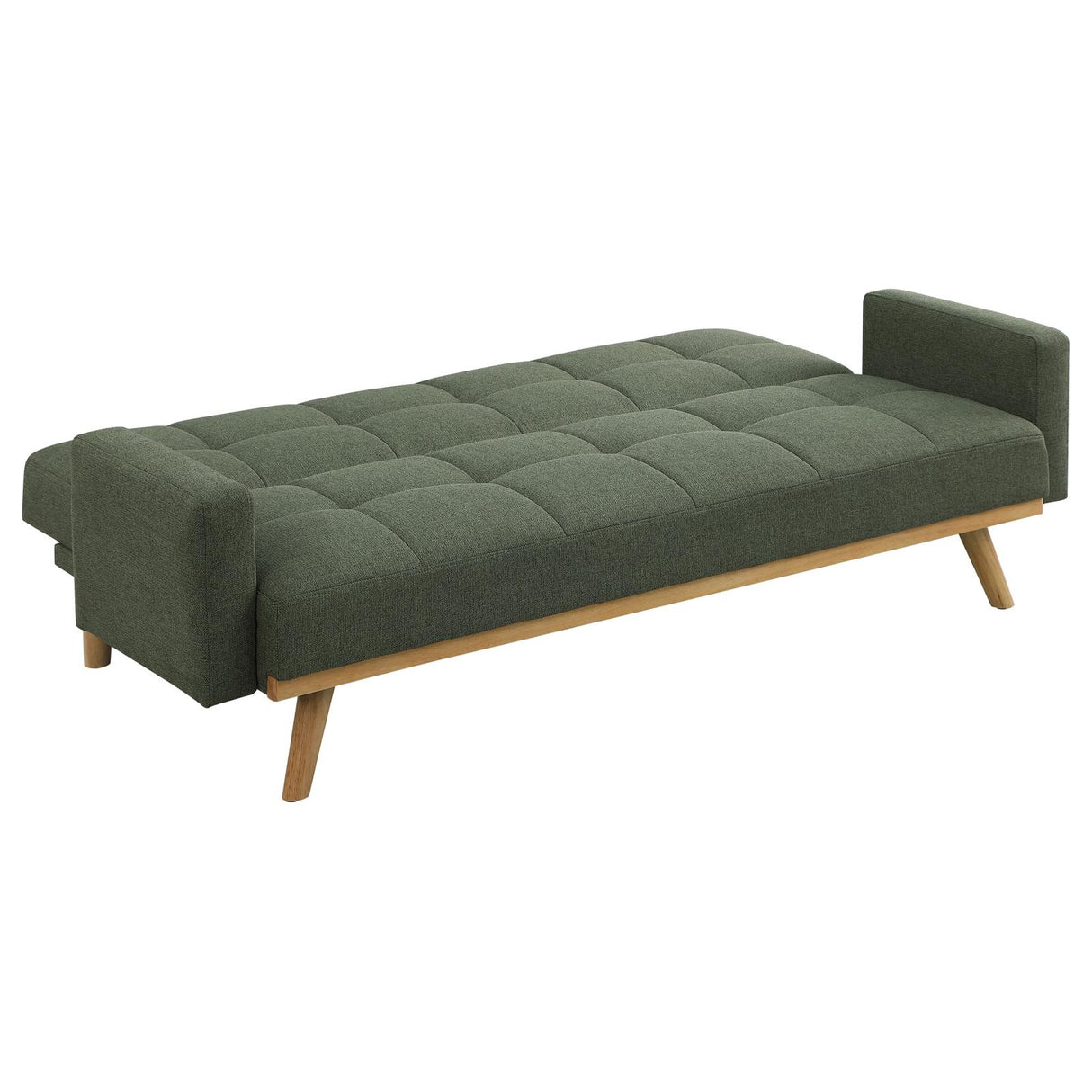 Kourtney Upholstered Track Arms Covertible Sofa Bed Sage Green from Coaster - Luna Furniture