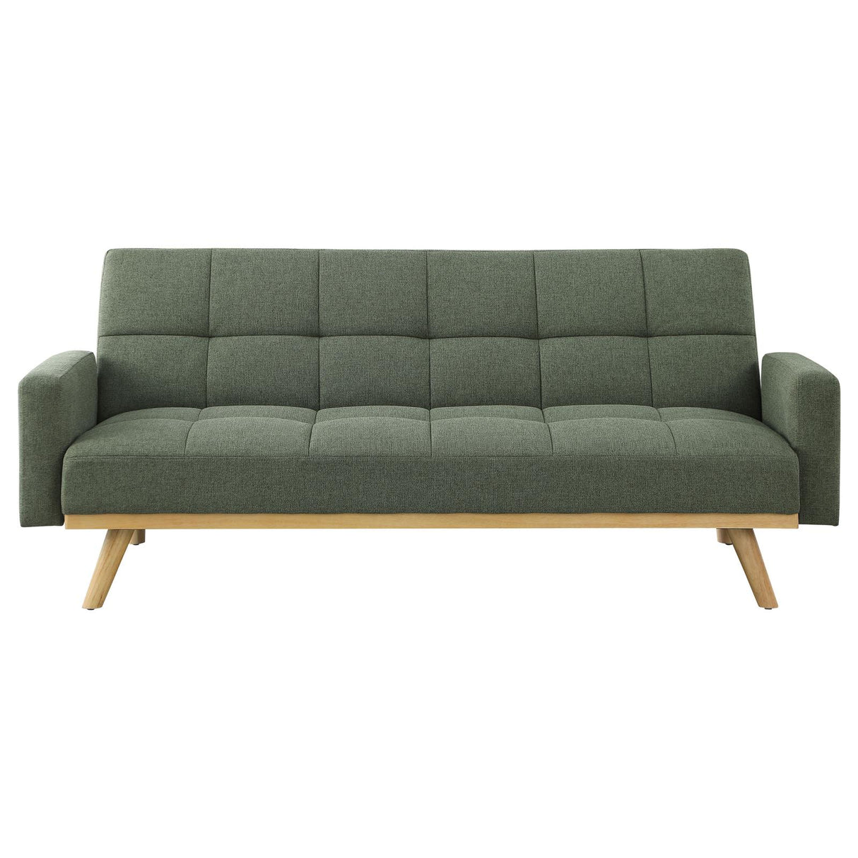 Kourtney Upholstered Track Arms Covertible Sofa Bed Sage Green from Coaster - Luna Furniture