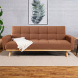 Kourtney Upholstered Track Arms Covertible Sofa Bed Terracotta from Coaster - Luna Furniture