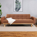 Kourtney Upholstered Track Arms Covertible Sofa Bed Terracotta from Coaster - Luna Furniture