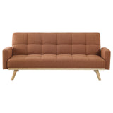 Kourtney Upholstered Track Arms Covertible Sofa Bed Terracotta from Coaster - Luna Furniture