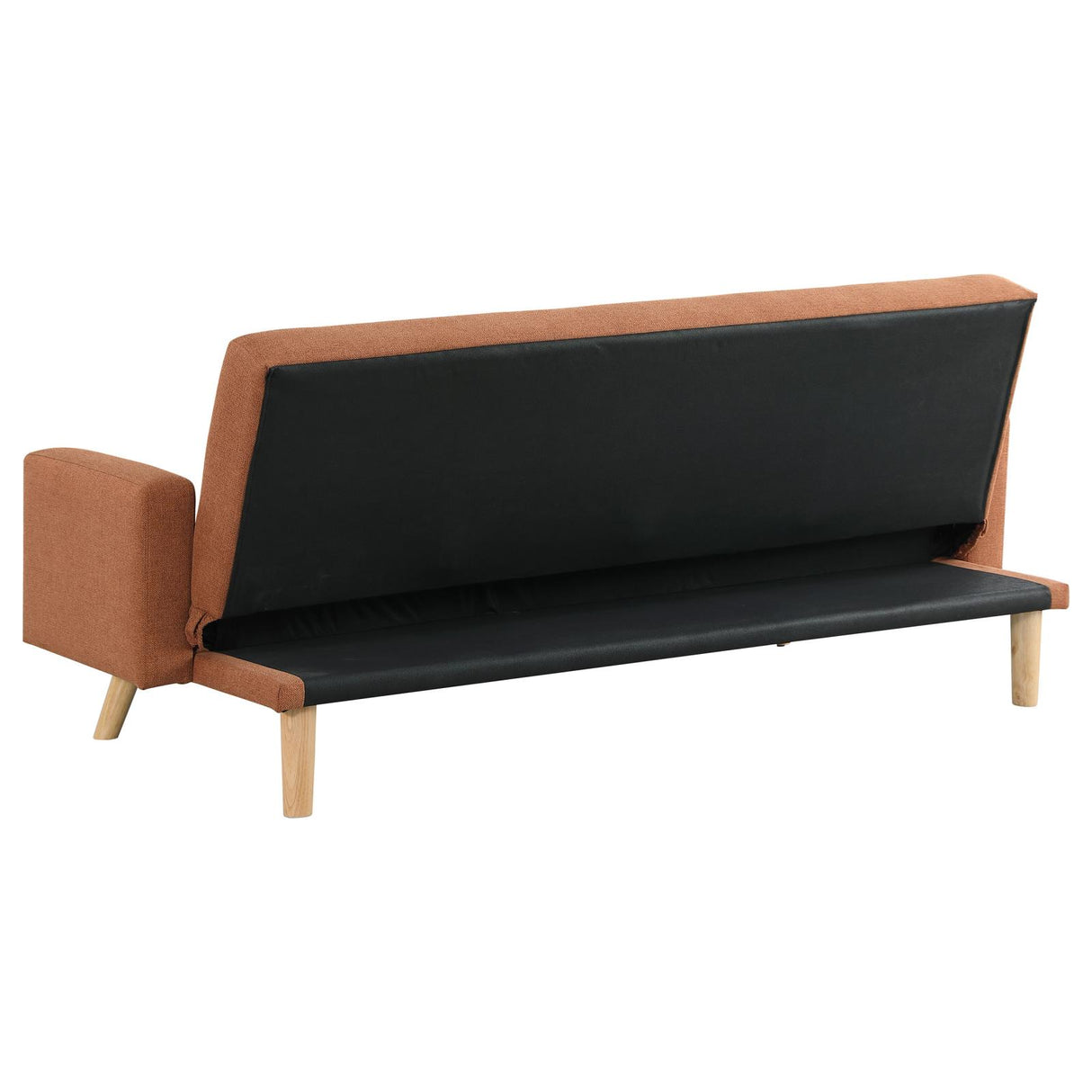 Kourtney Upholstered Track Arms Covertible Sofa Bed Terracotta from Coaster - Luna Furniture