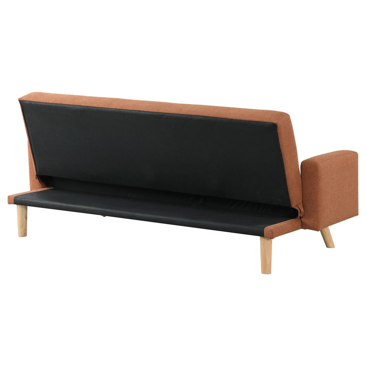 Kourtney Upholstered Track Arms Covertible Sofa Bed Terracotta from Coaster - Luna Furniture