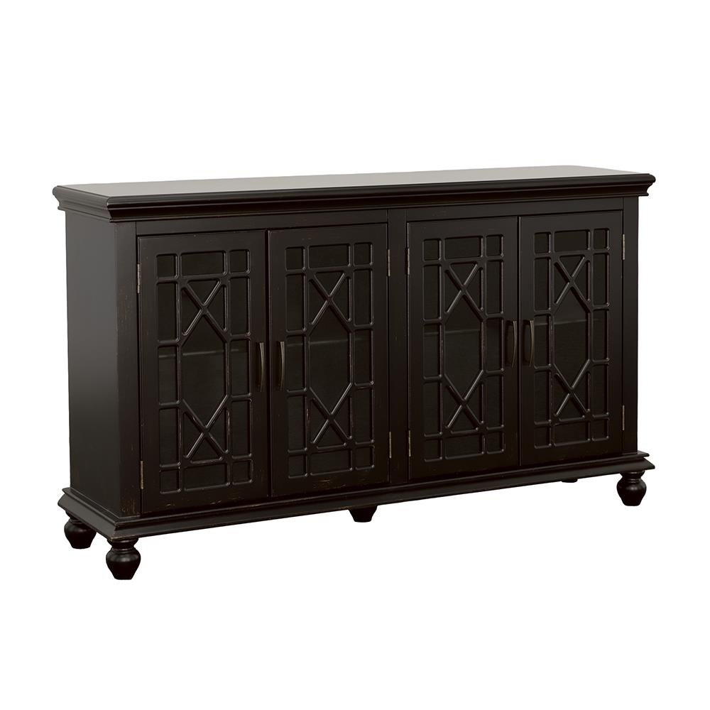 Kovu Black 4-Door Accent Cabinet from Coaster - Luna Furniture