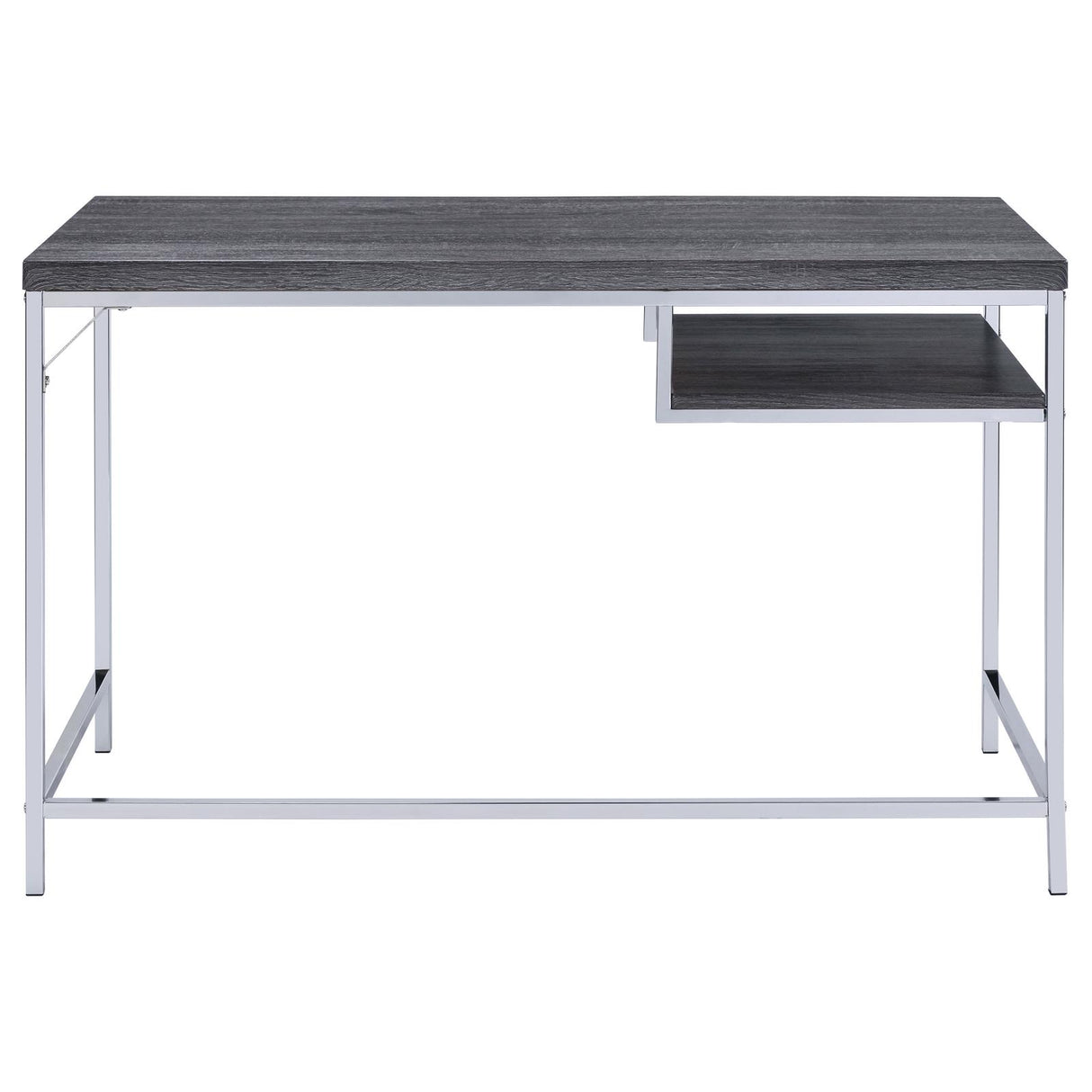 Kravitz Weathered Gray/Chrome Rectangular Writing Desk from Coaster - Luna Furniture