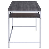 Kravitz Weathered Gray/Chrome Rectangular Writing Desk from Coaster - Luna Furniture