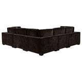 Lakeview 5-piece Upholstered Modular Sectional Sofa Dark Chocolate from Coaster - Luna Furniture