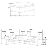 Lakeview 5-piece Upholstered Modular Sectional Sofa Ivory from Coaster - Luna Furniture