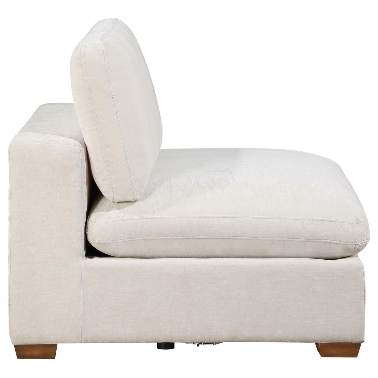 Lakeview Upholstered Armless Chair Ivory - 551461 - Luna Furniture