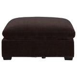 Lakeview Upholstered Ottoman Dark Chocolate from Coaster - Luna Furniture