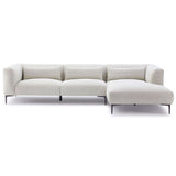 Laley L-Shaped  Sectional in Cream Right Sectional - AFC01839 - Luna Furniture