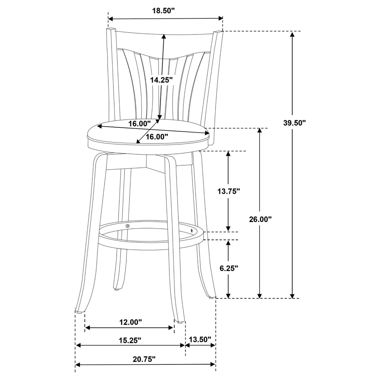 Lambert Counter Height Swivel Bar Stool with Upholstered Seat Dark Cherry from Coaster - Luna Furniture