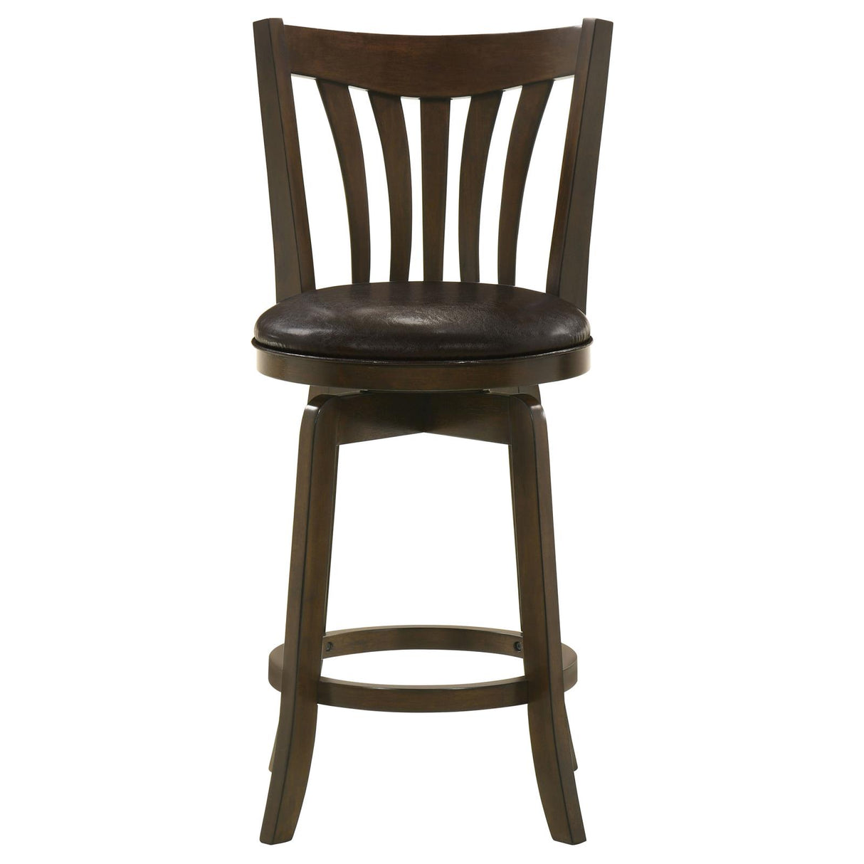 Lambert Counter Height Swivel Bar Stool with Upholstered Seat Dark Cherry from Coaster - Luna Furniture