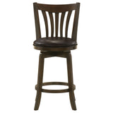 Lambert Counter Height Swivel Bar Stool with Upholstered Seat Dark Cherry from Coaster - Luna Furniture