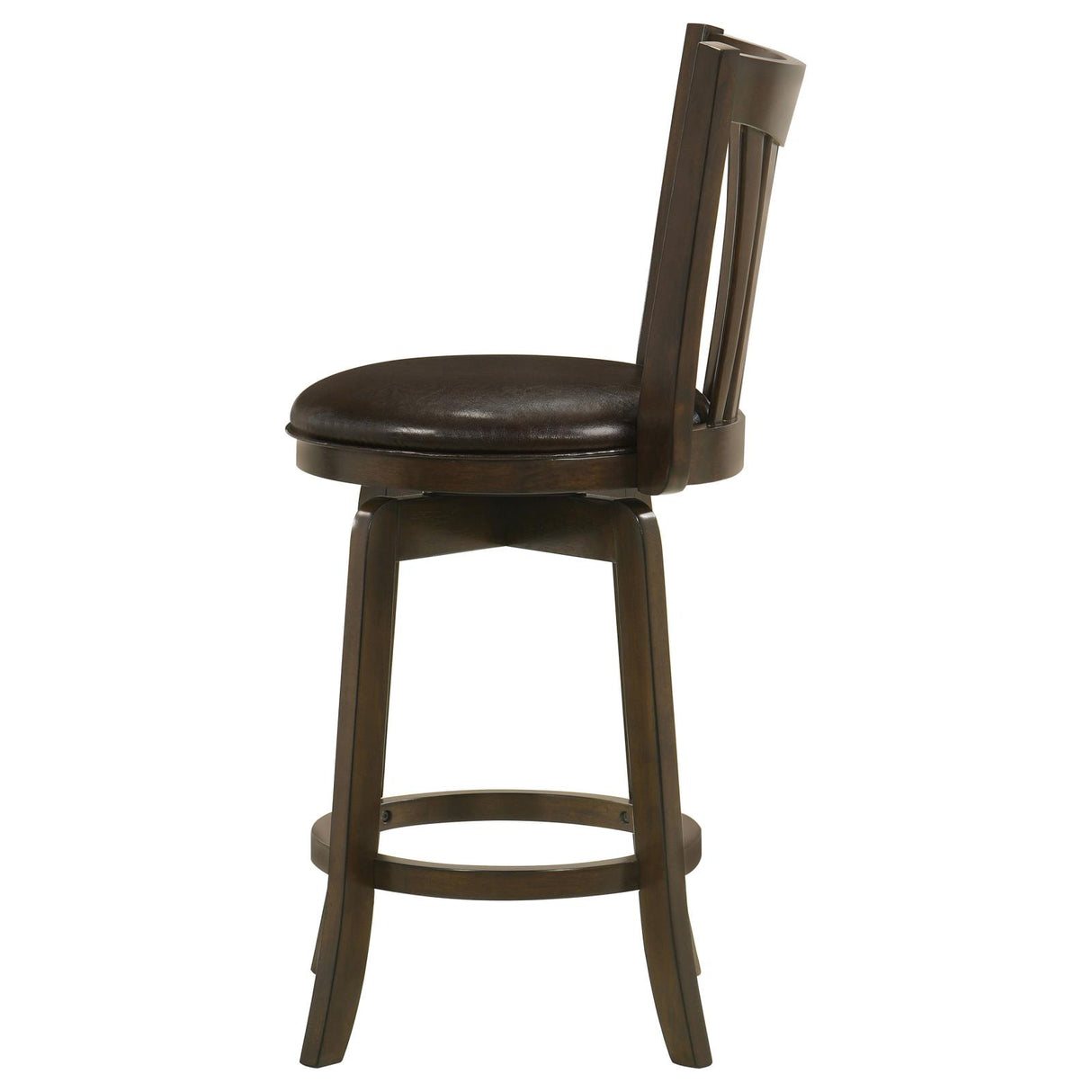 Lambert Counter Height Swivel Bar Stool with Upholstered Seat Dark Cherry from Coaster - Luna Furniture