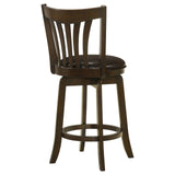 Lambert Counter Height Swivel Bar Stool with Upholstered Seat Dark Cherry from Coaster - Luna Furniture