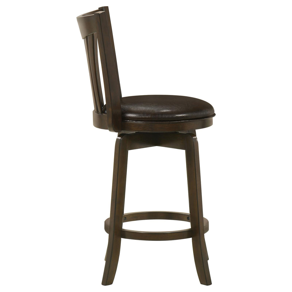 Lambert Counter Height Swivel Bar Stool with Upholstered Seat Dark Cherry from Coaster - Luna Furniture