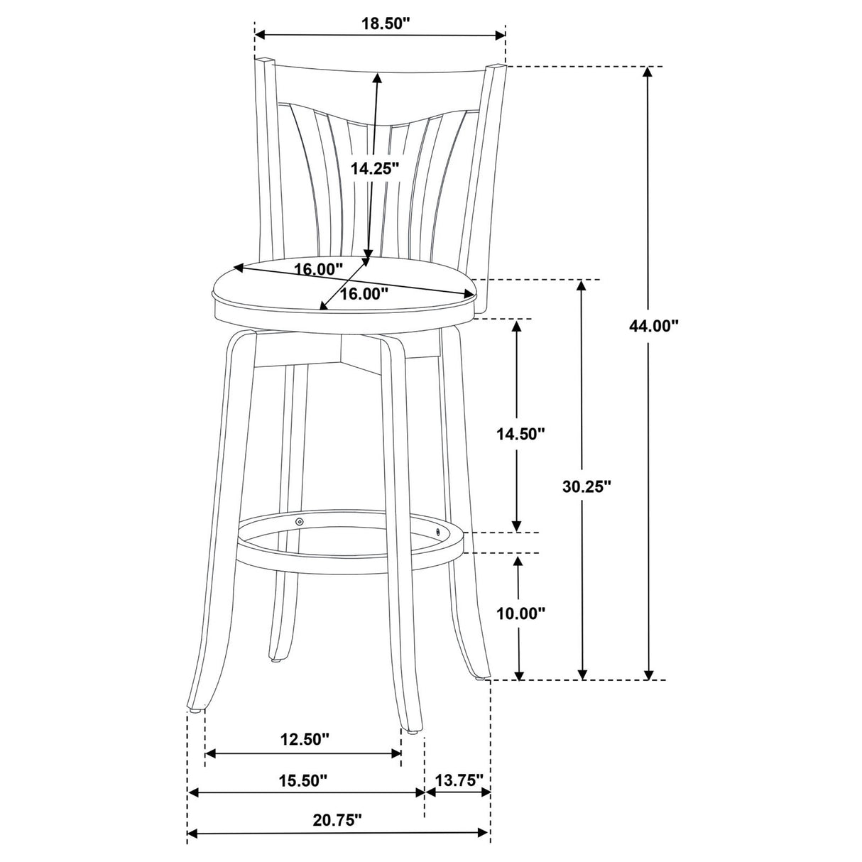 Lambert Pub Height Swivel Bar Stool with Upholstered Seat Dark Cherry from Coaster - Luna Furniture