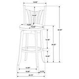 Lambert Pub Height Swivel Bar Stool with Upholstered Seat Dark Cherry from Coaster - Luna Furniture