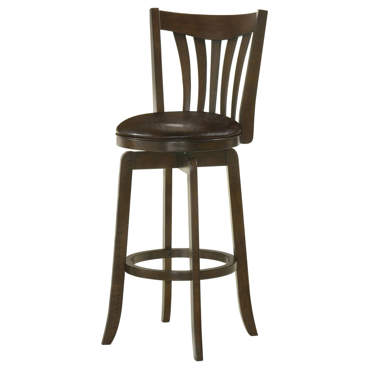 Lambert Pub Height Swivel Bar Stool with Upholstered Seat Dark Cherry from Coaster - Luna Furniture