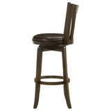 Lambert Pub Height Swivel Bar Stool with Upholstered Seat Dark Cherry from Coaster - Luna Furniture