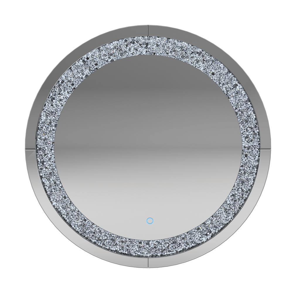 Landar Silver Round Wall Mirror from Coaster - Luna Furniture