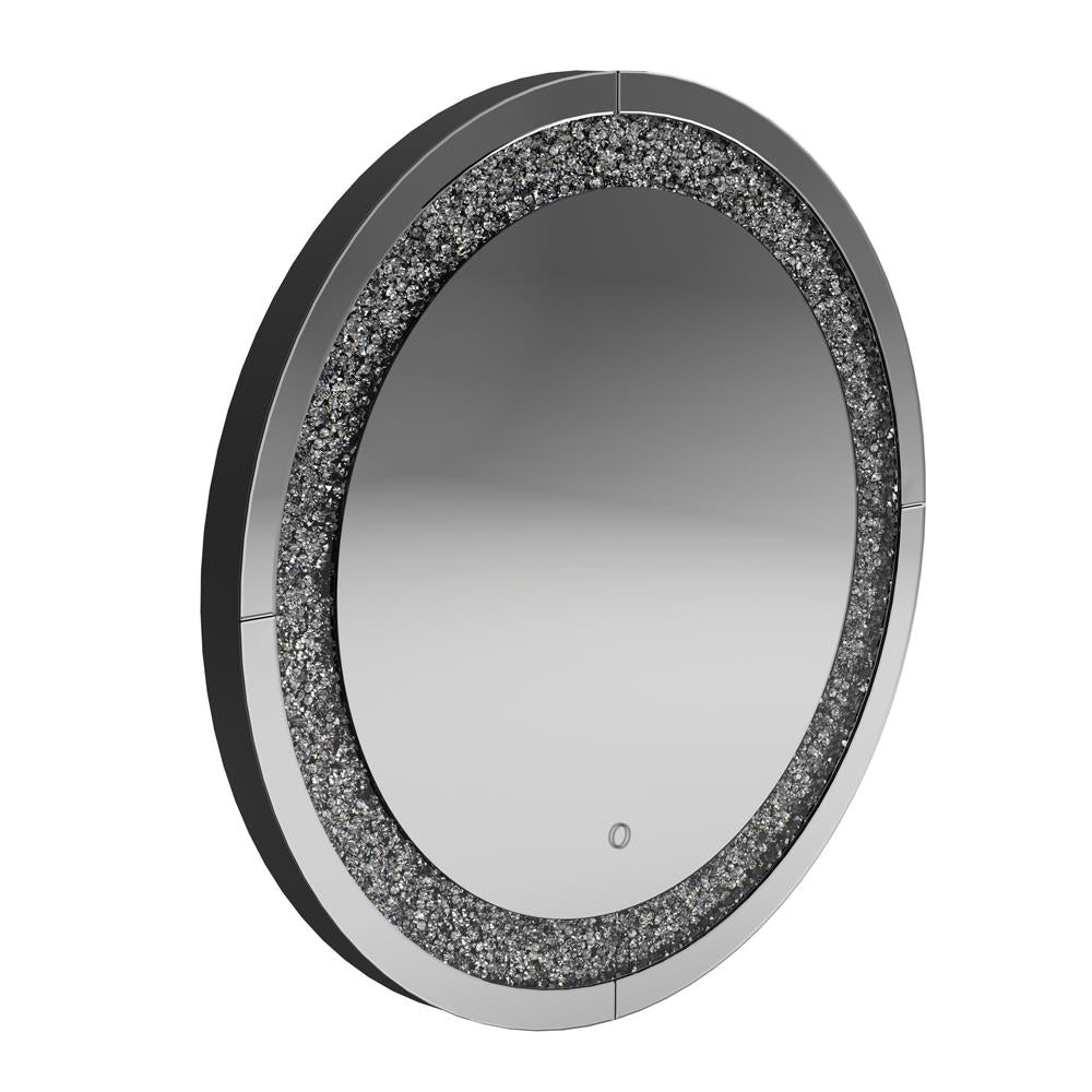 Landar Silver Round Wall Mirror from Coaster - Luna Furniture