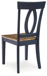 Landocken Brown/Blue Dining Chair, Set of 2 - D502-01 - Luna Furniture