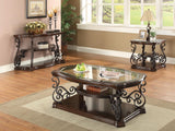 Laney Deep Merlot/Clear Coffee Table from Coaster - Luna Furniture