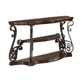 Laney Sofa Table Deep Merlot and Clear - 702449 - Luna Furniture