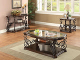 Laney Sofa Table Deep Merlot and Clear - 702449 - Luna Furniture