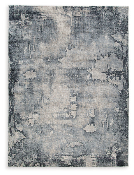 Langrich Blue/Gray/Cream Large Rug from Ashley - Luna Furniture