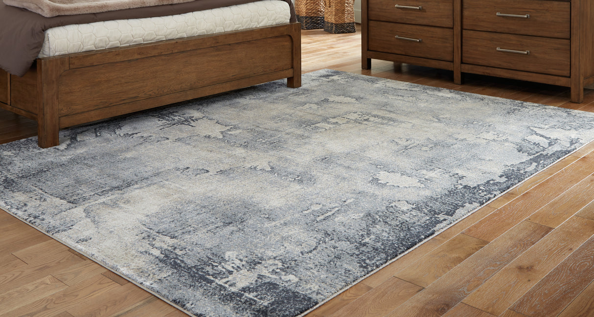 Langrich Blue/Gray/Cream Medium Rug from Ashley - Luna Furniture