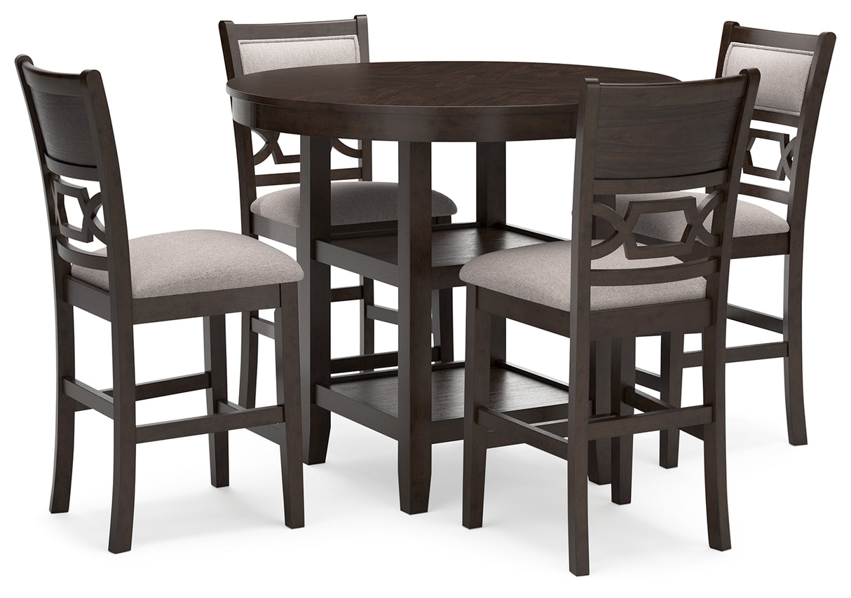 Langwest Brown Counter Height Dining Table and 4 Barstools (Set of 5) from Ashley - Luna Furniture