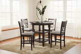 Langwest Brown Counter Height Dining Table and 4 Barstools (Set of 5) from Ashley - Luna Furniture