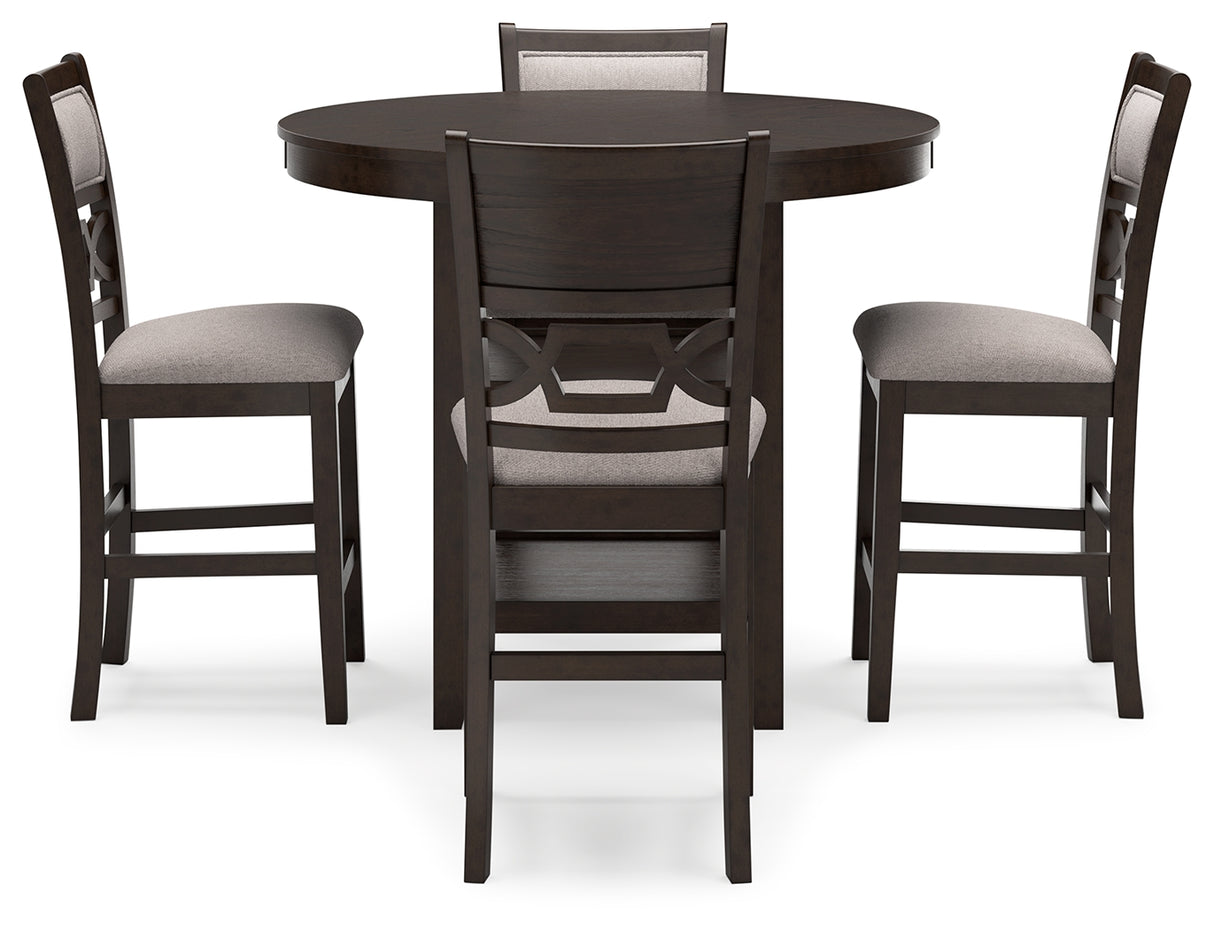 Langwest Brown Counter Height Dining Table and 4 Barstools (Set of 5) from Ashley - Luna Furniture