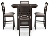 Langwest Brown Counter Height Dining Table and 4 Barstools (Set of 5) from Ashley - Luna Furniture