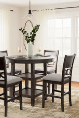 Langwest Brown Counter Height Dining Table and 4 Barstools (Set of 5) from Ashley - Luna Furniture