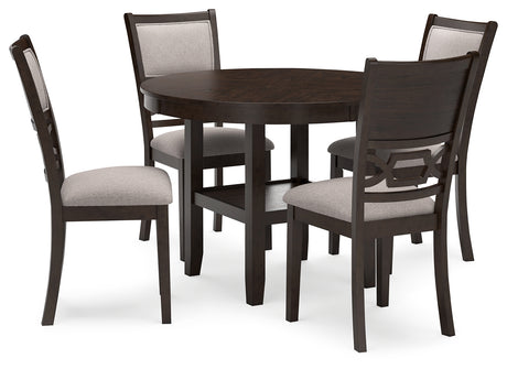 Langwest Brown Dining Table and 4 Chairs (Set of 5) - D422-225 - Luna Furniture