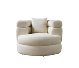 Larissa Ivory Boucle Accent Chair - LARISSAIVORY-CHAIR - Luna Furniture