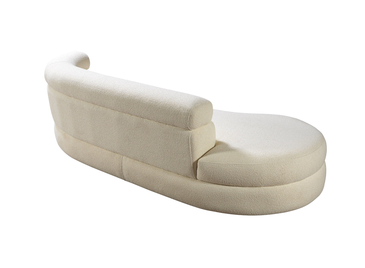 Larissa Ivory Boucle Chaise Lounge - LARISSAIV-CHAISE - Luna Furniture