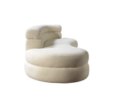 Larissa Ivory Boucle Chaise Lounge - LARISSAIV-CHAISE - Luna Furniture